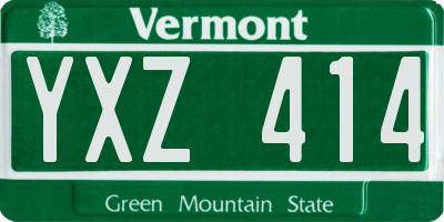 VT license plate YXZ414