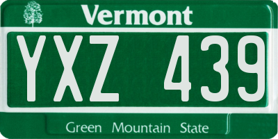 VT license plate YXZ439