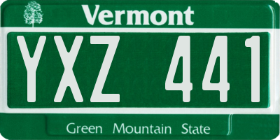 VT license plate YXZ441