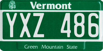 VT license plate YXZ486