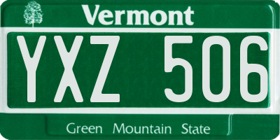 VT license plate YXZ506
