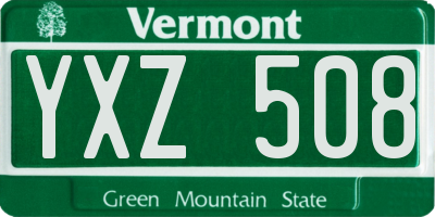 VT license plate YXZ508