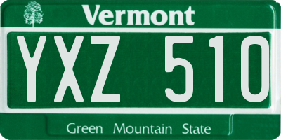 VT license plate YXZ510