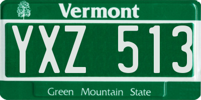 VT license plate YXZ513