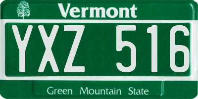 VT license plate YXZ516