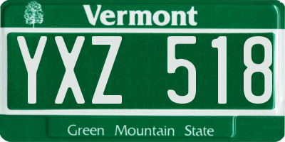 VT license plate YXZ518