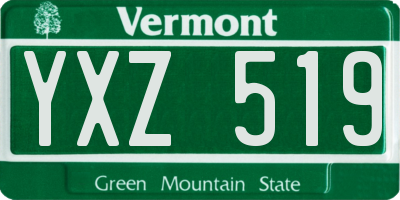 VT license plate YXZ519