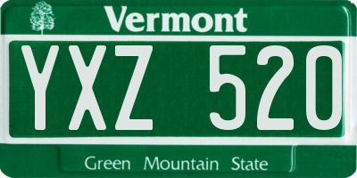 VT license plate YXZ520