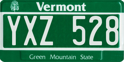 VT license plate YXZ528