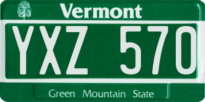 VT license plate YXZ570