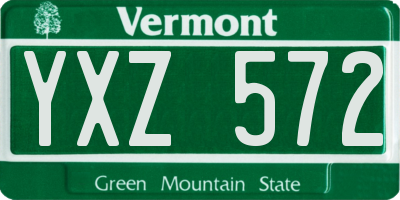 VT license plate YXZ572