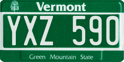 VT license plate YXZ590