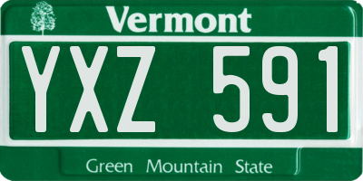 VT license plate YXZ591