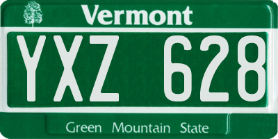 VT license plate YXZ628
