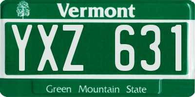 VT license plate YXZ631