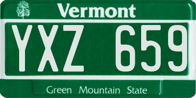 VT license plate YXZ659