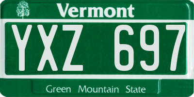 VT license plate YXZ697