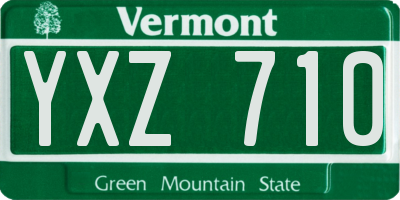 VT license plate YXZ710