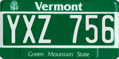 VT license plate YXZ756