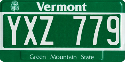 VT license plate YXZ779
