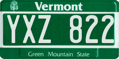 VT license plate YXZ822