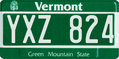 VT license plate YXZ824