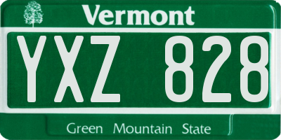 VT license plate YXZ828