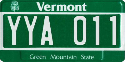 VT license plate YYA011
