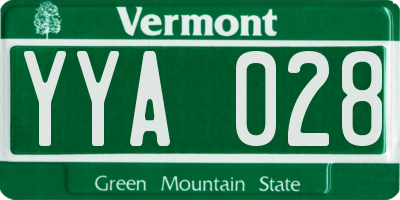 VT license plate YYA028