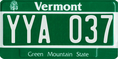 VT license plate YYA037