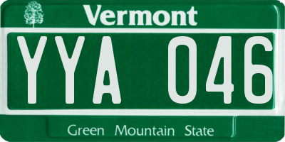 VT license plate YYA046