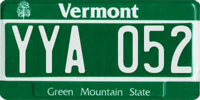 VT license plate YYA052
