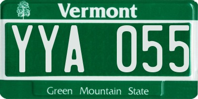 VT license plate YYA055