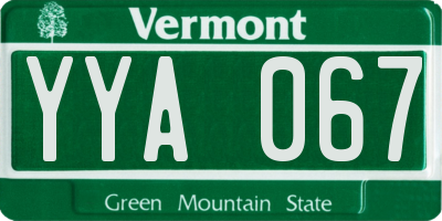 VT license plate YYA067
