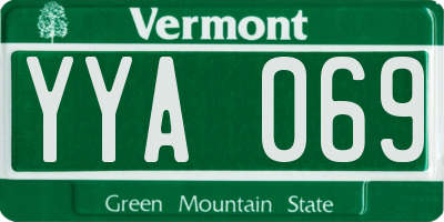 VT license plate YYA069