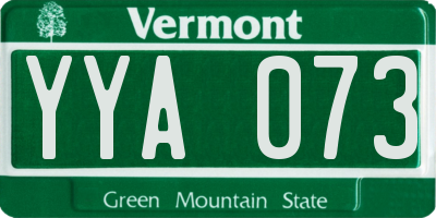 VT license plate YYA073