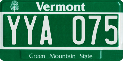 VT license plate YYA075