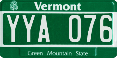 VT license plate YYA076