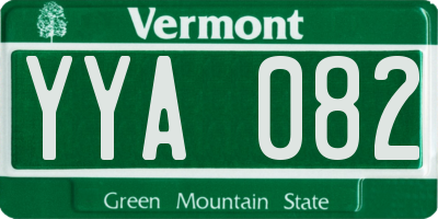 VT license plate YYA082