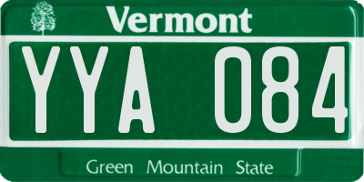 VT license plate YYA084