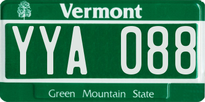 VT license plate YYA088