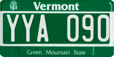 VT license plate YYA090