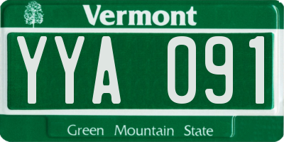 VT license plate YYA091