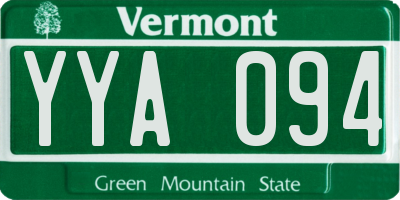 VT license plate YYA094