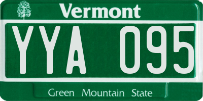 VT license plate YYA095