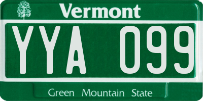 VT license plate YYA099