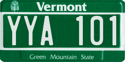 VT license plate YYA101