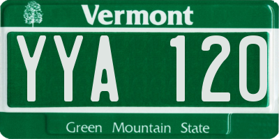 VT license plate YYA120