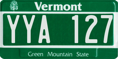 VT license plate YYA127