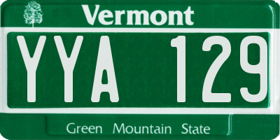 VT license plate YYA129